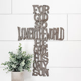 God So Loved the World Oil Drum Cross