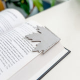 Winter Leaf Leather Bookmark
