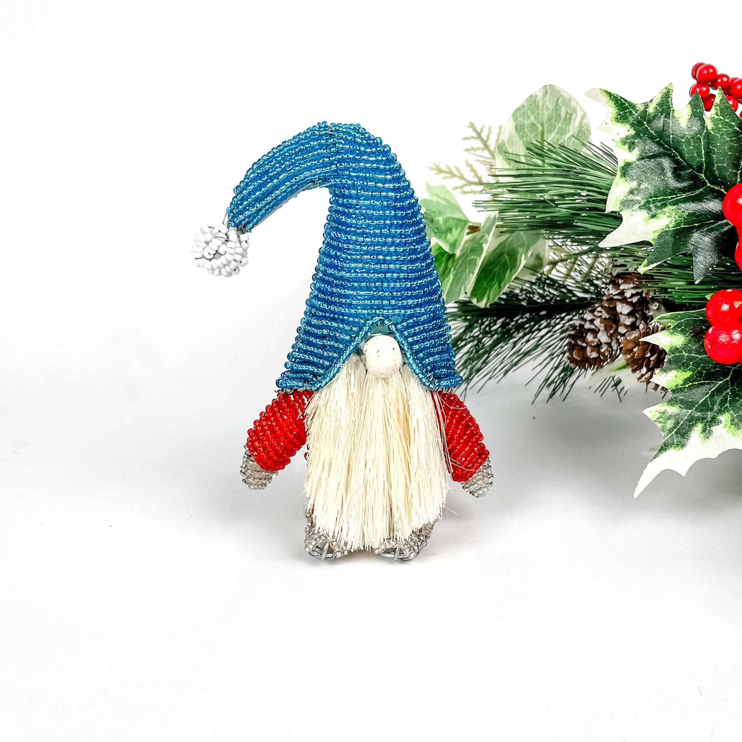 Beaded Gnome with Sisal Beard