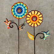 Flower with Hummingbird Garden Stake - FMSCMarketplace.org