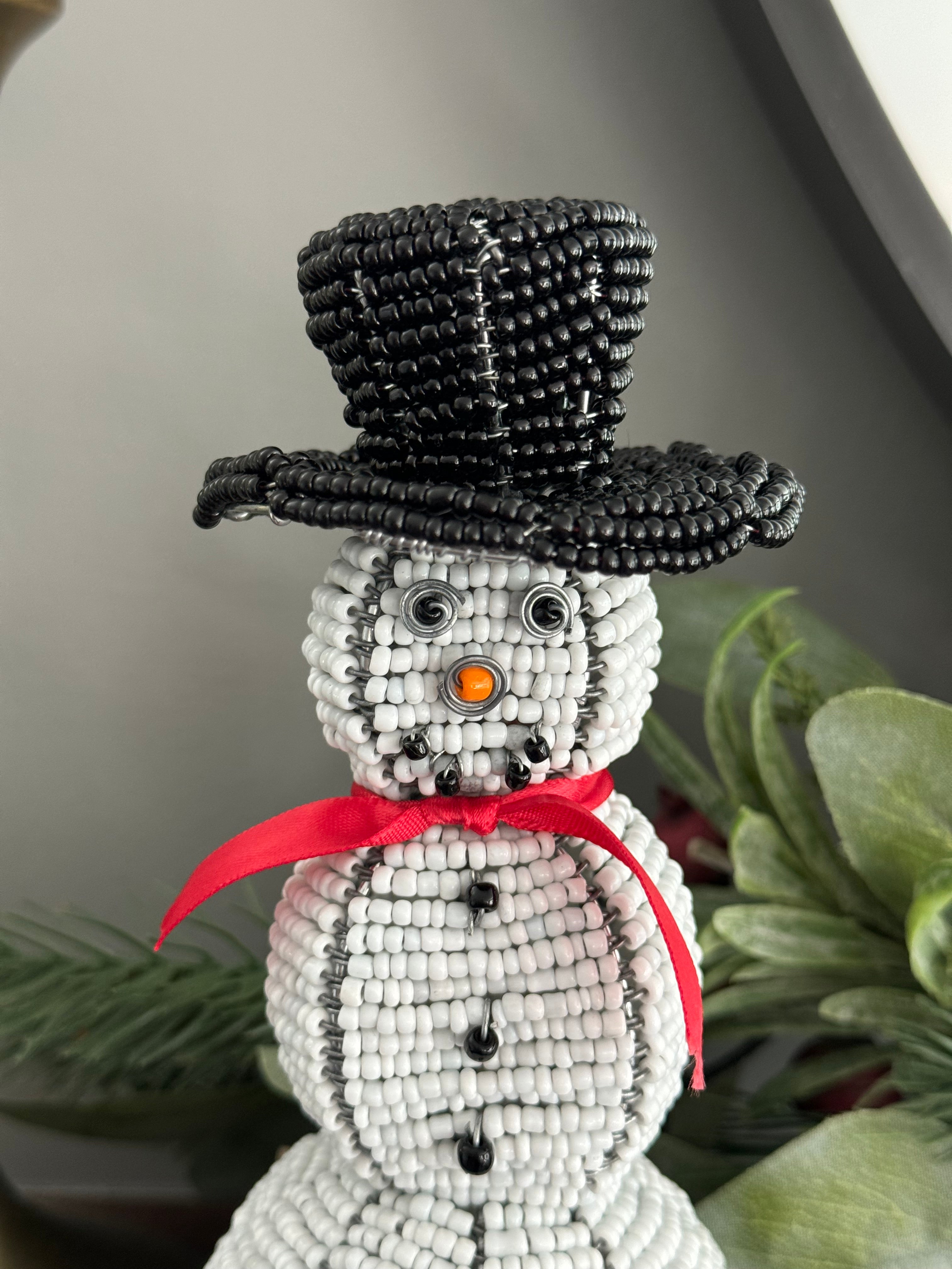Small Beaded Snowman