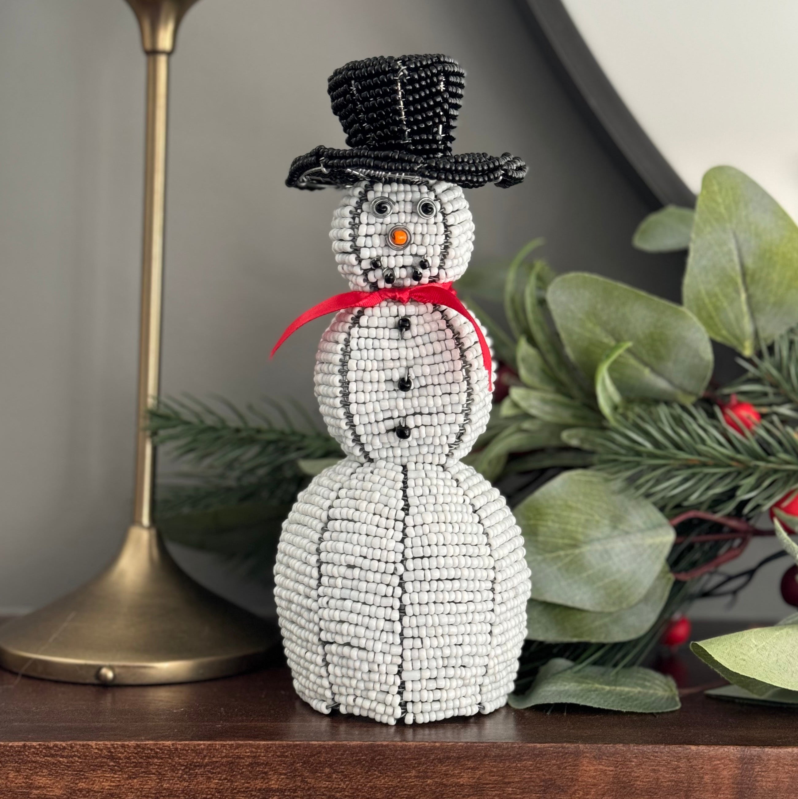 Small Beaded Snowman