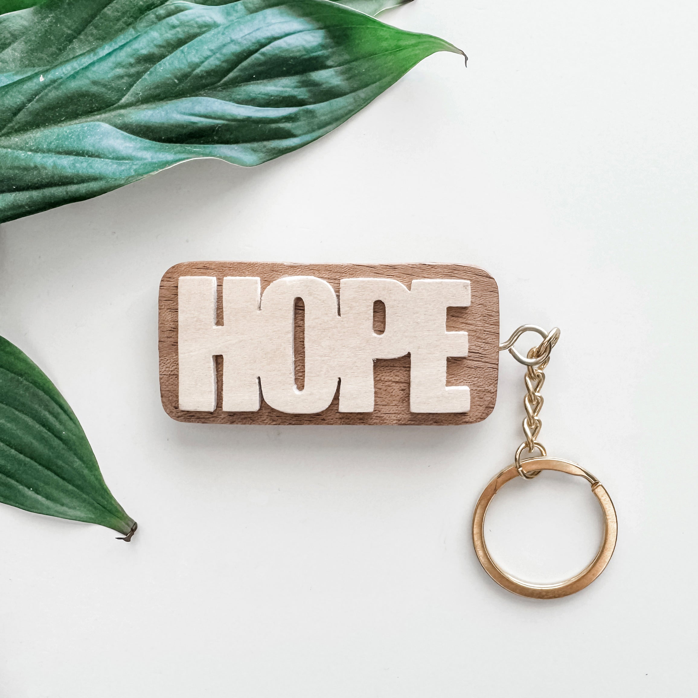 Hope Wood Keychain