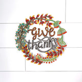 Give Thanks Oil Drum Wreath