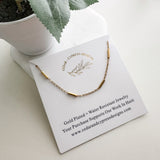 Gold Satellite Bar Necklace