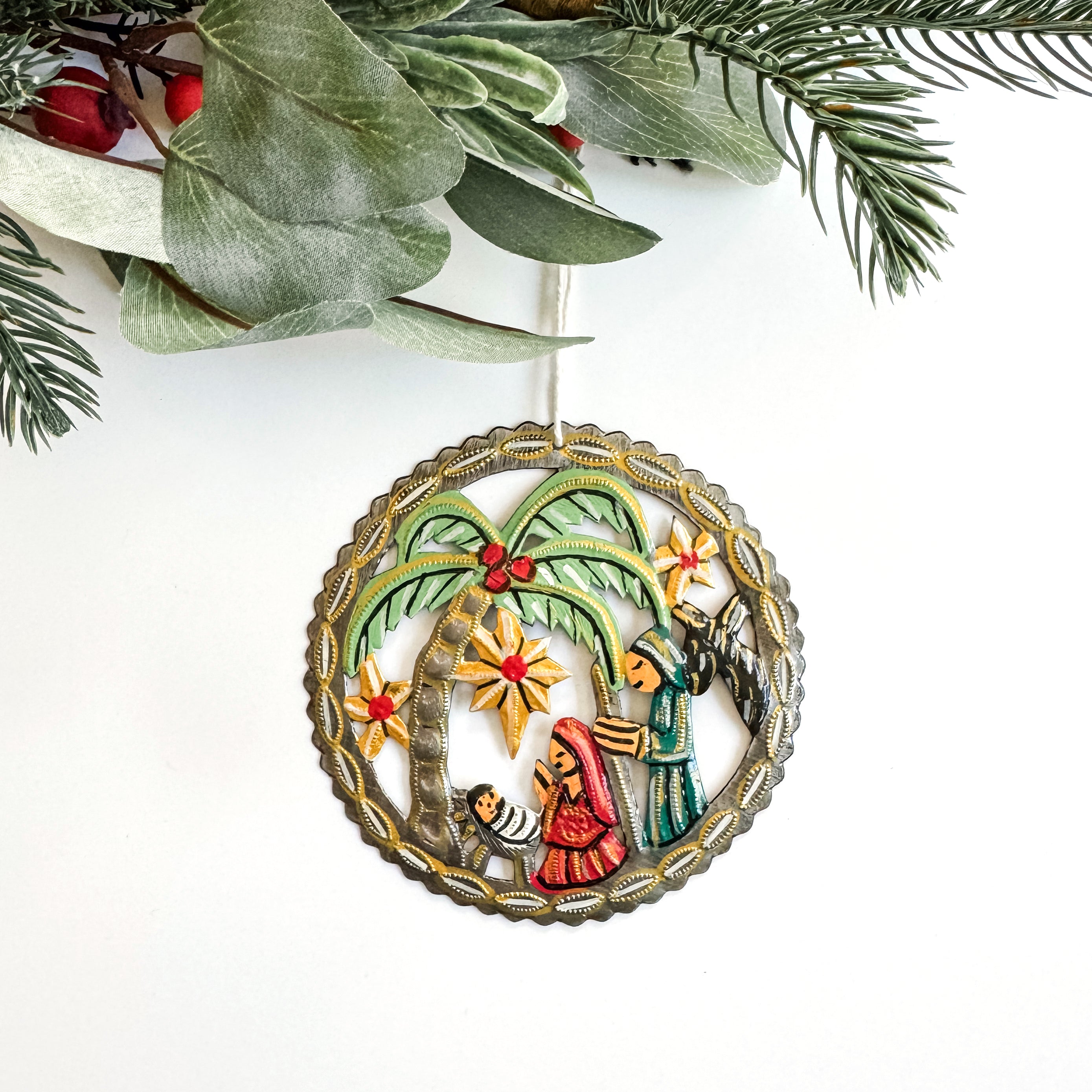 Haitian Painted Nativity Ornament - FMSCMarketplace.org