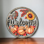 Metal Welcome Wreath