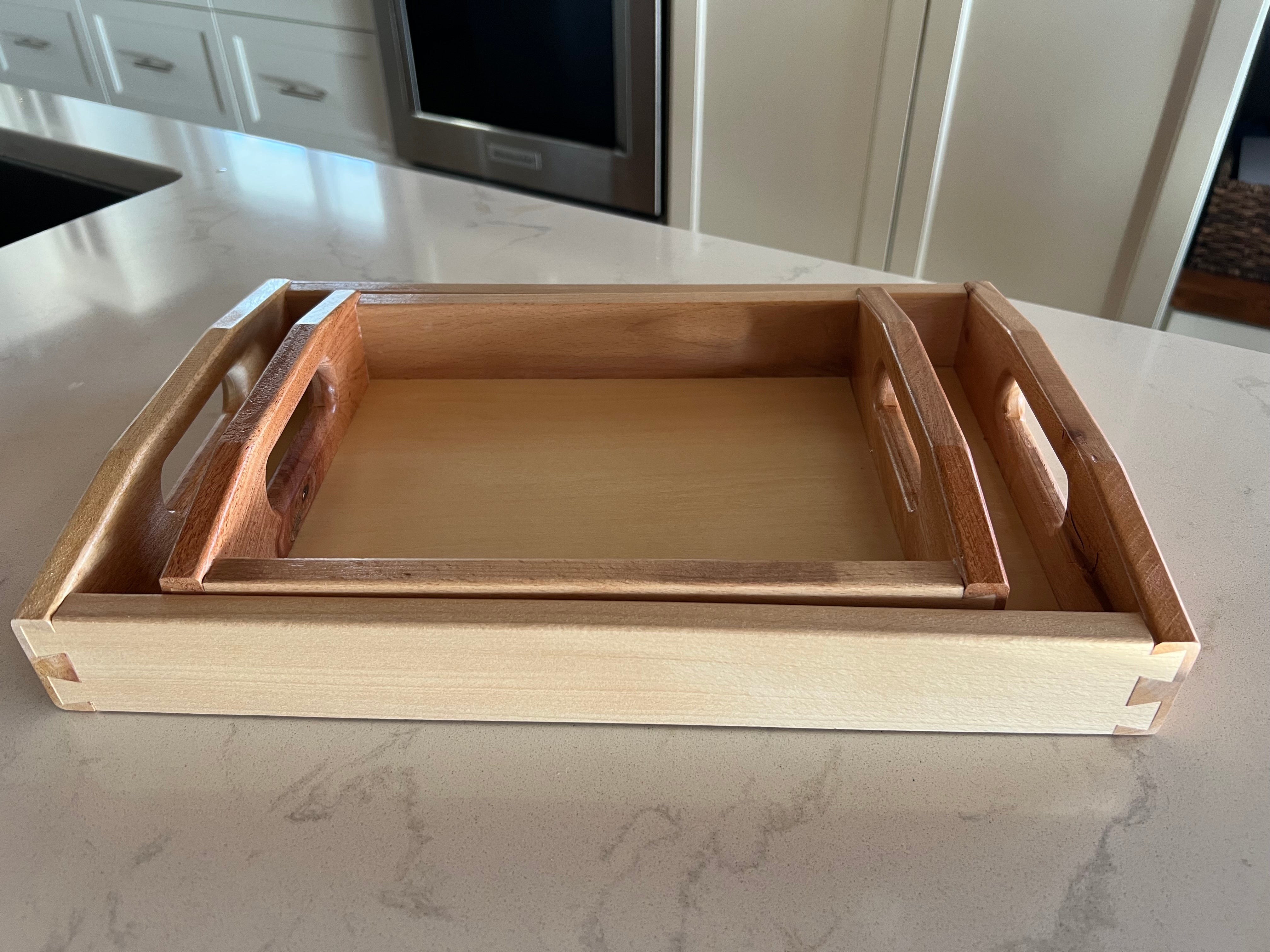 Two-Tone Wood Tray