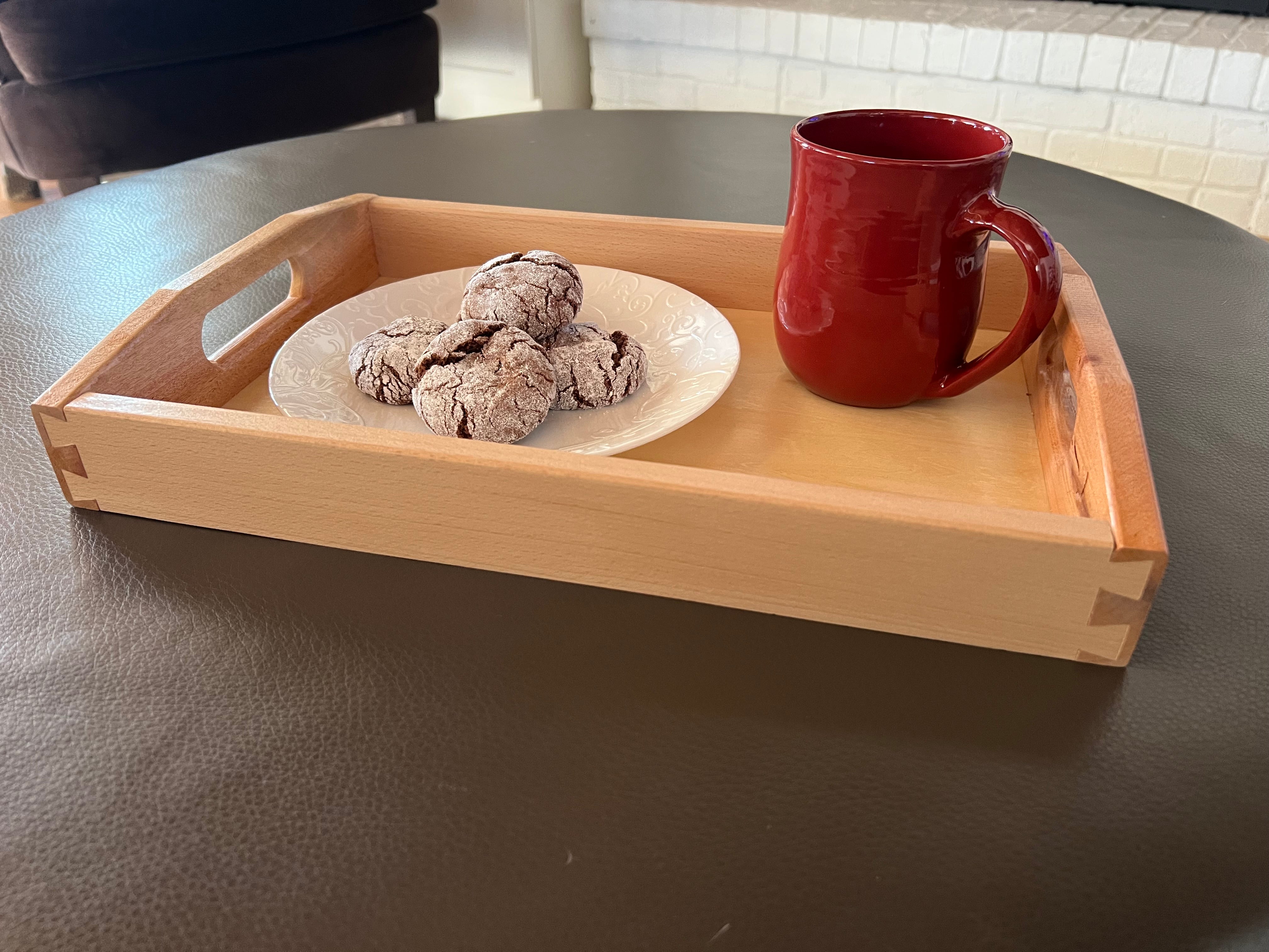 Two-Tone Wood Tray