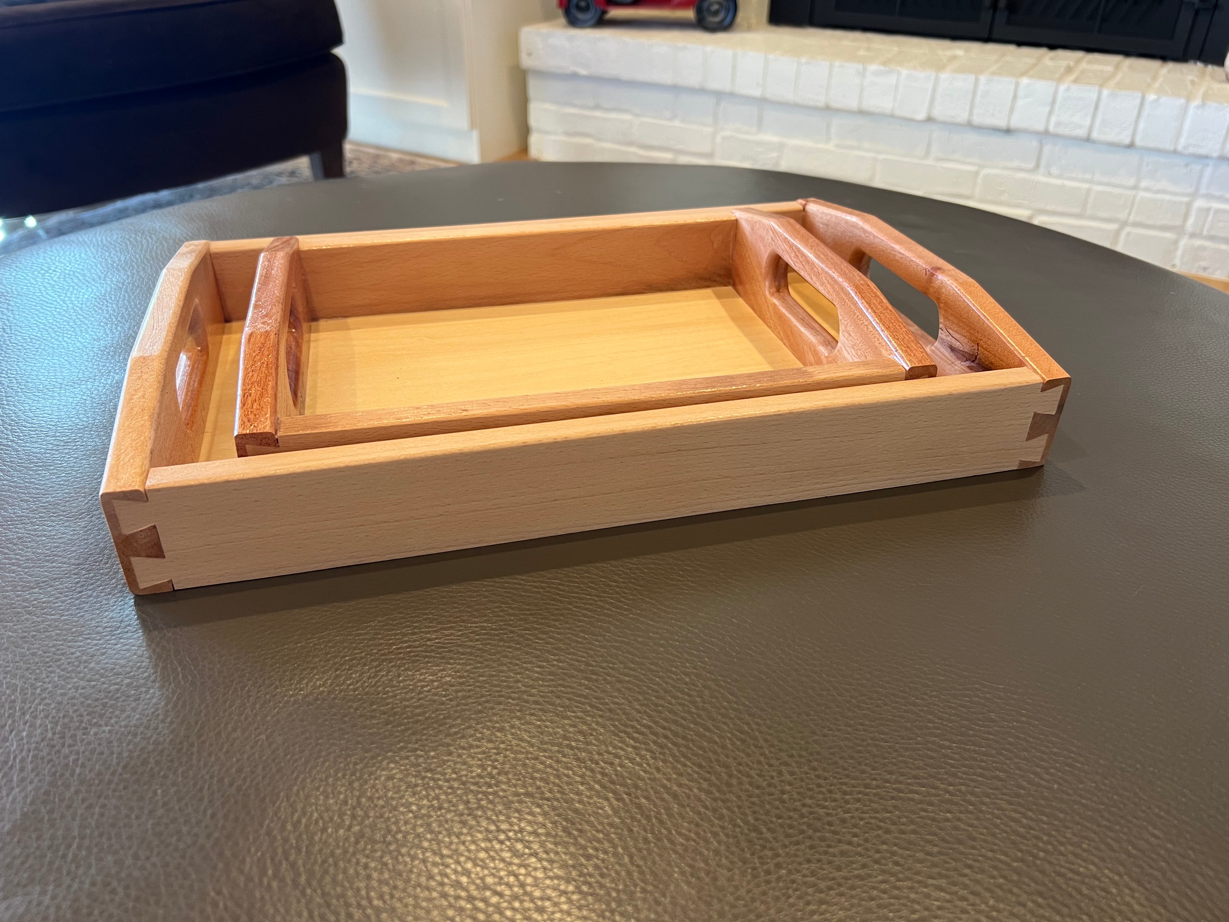 Two-Tone Wood Tray