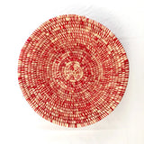 Grass-Woven Basket, Red & White