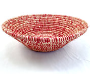 Grass-Woven Basket, Red & White