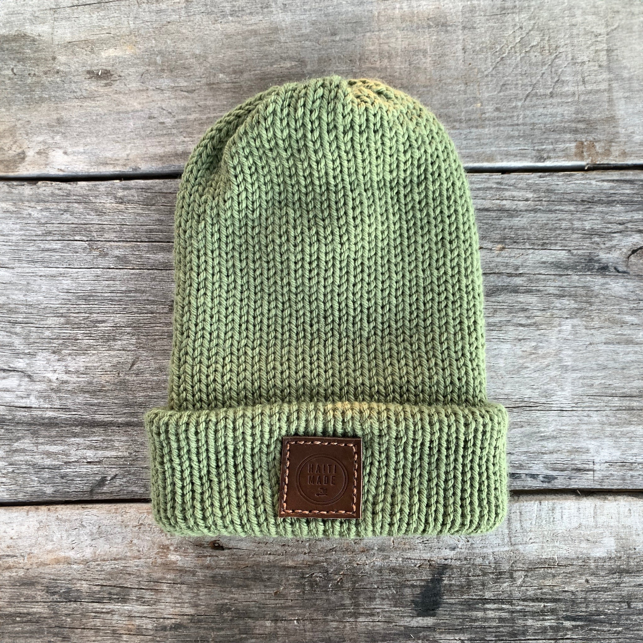 Tise Beanie with Floating Leather Patch