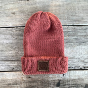 Tise Beanie with Floating Leather Patch
