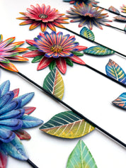 Three Dimensional Flower Garden Stake