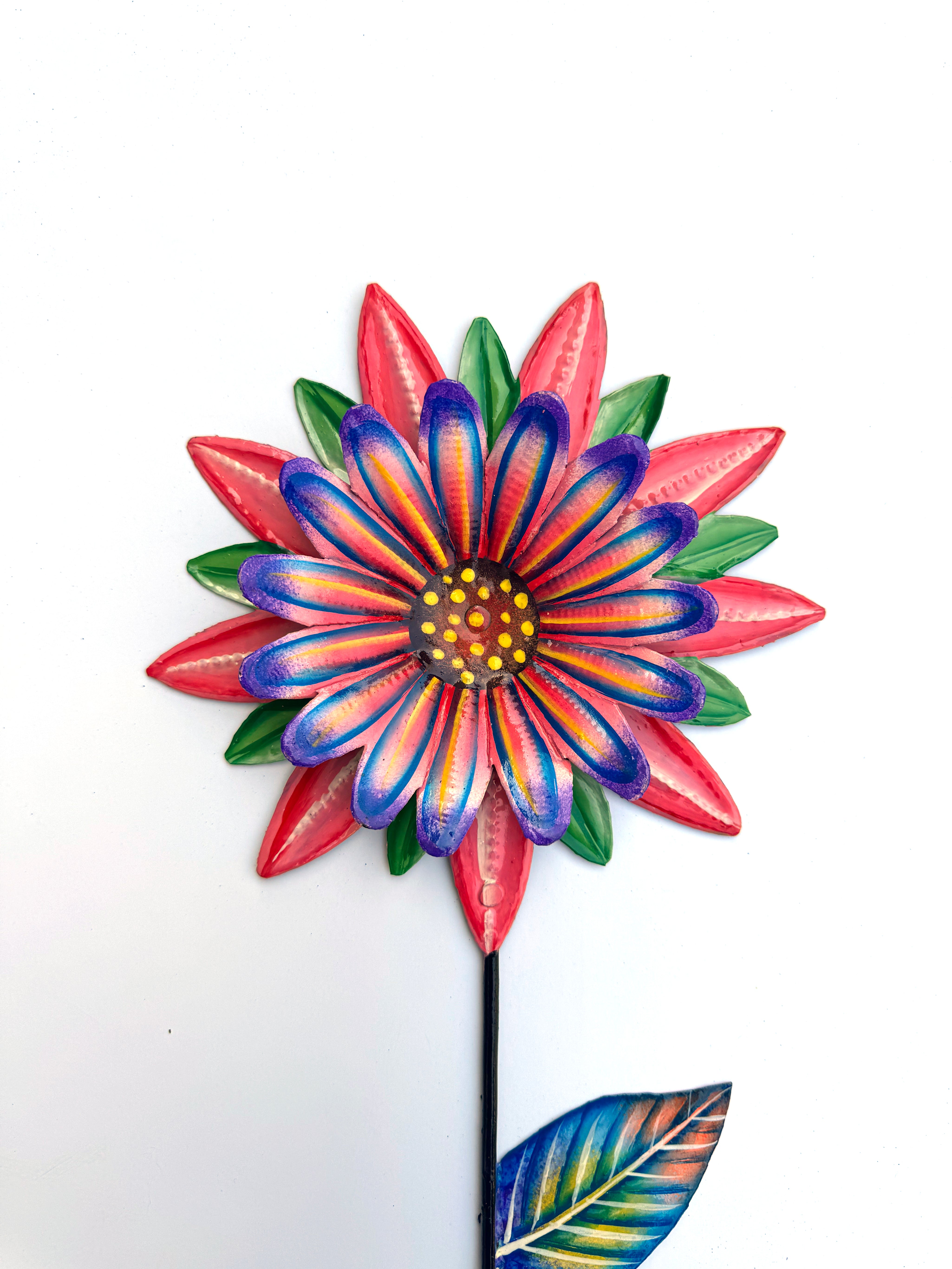 Three Dimensional Flower Garden Stake