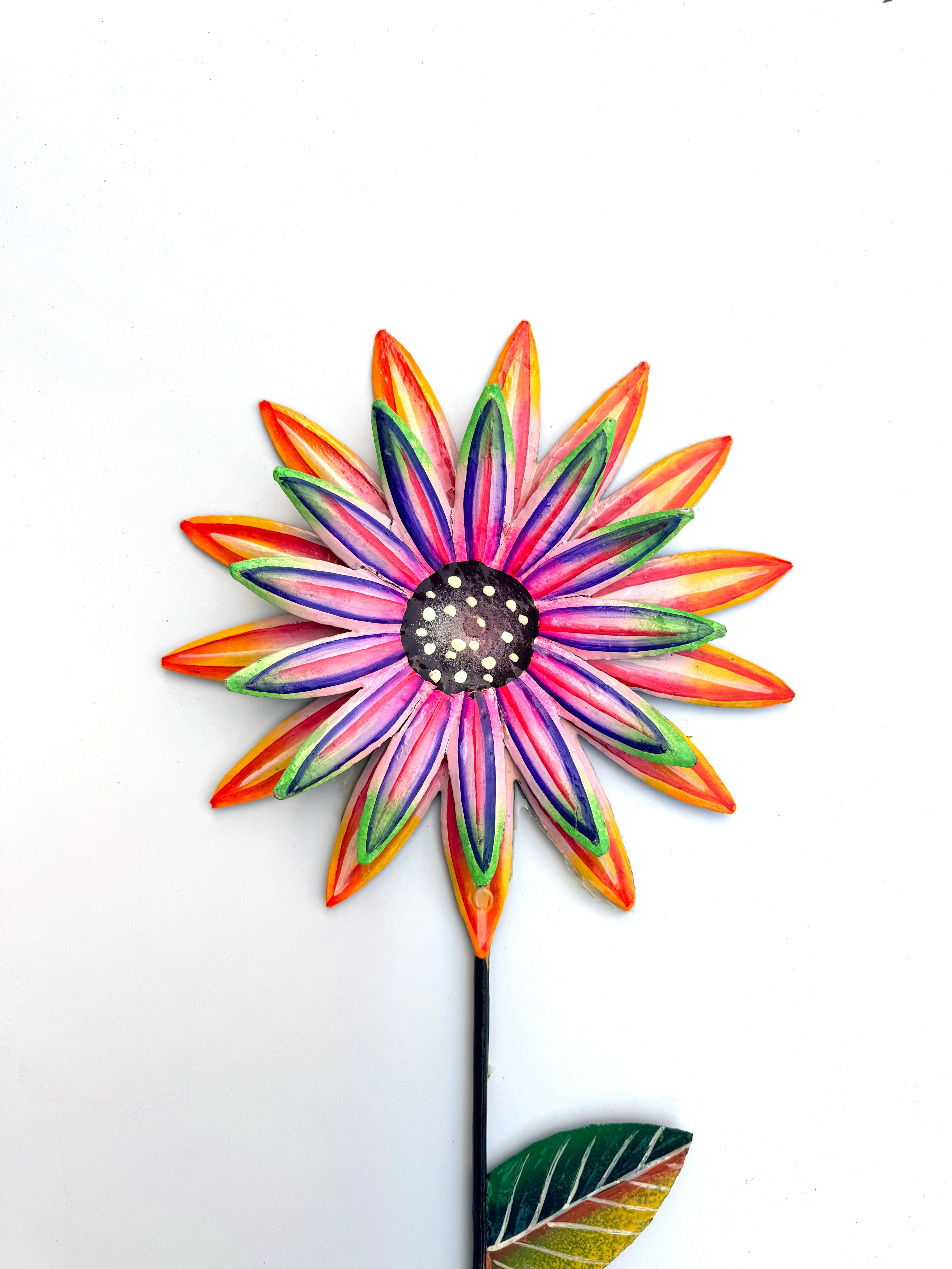 Three Dimensional Flower Garden Stake