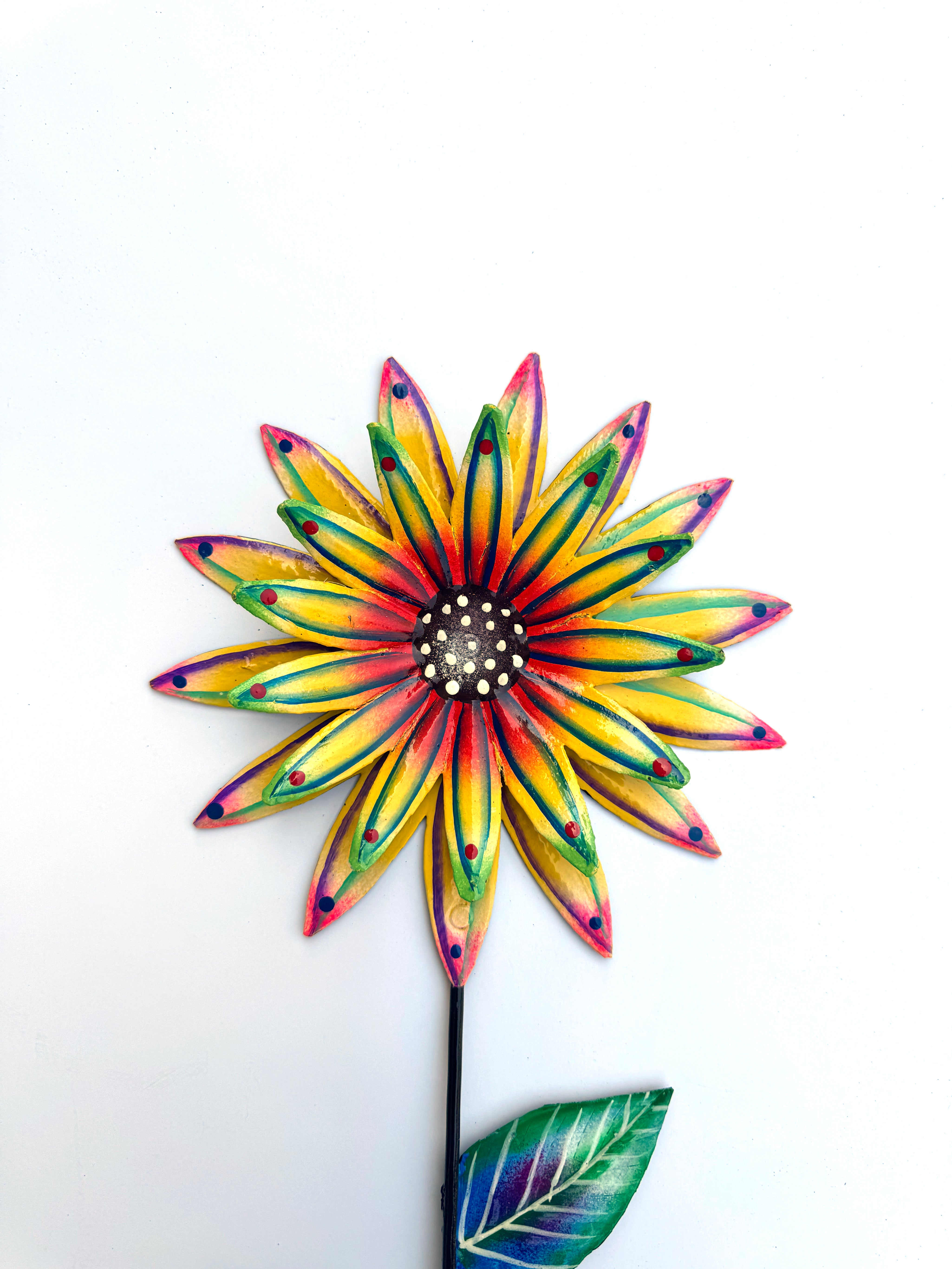 Three Dimensional Flower Garden Stake