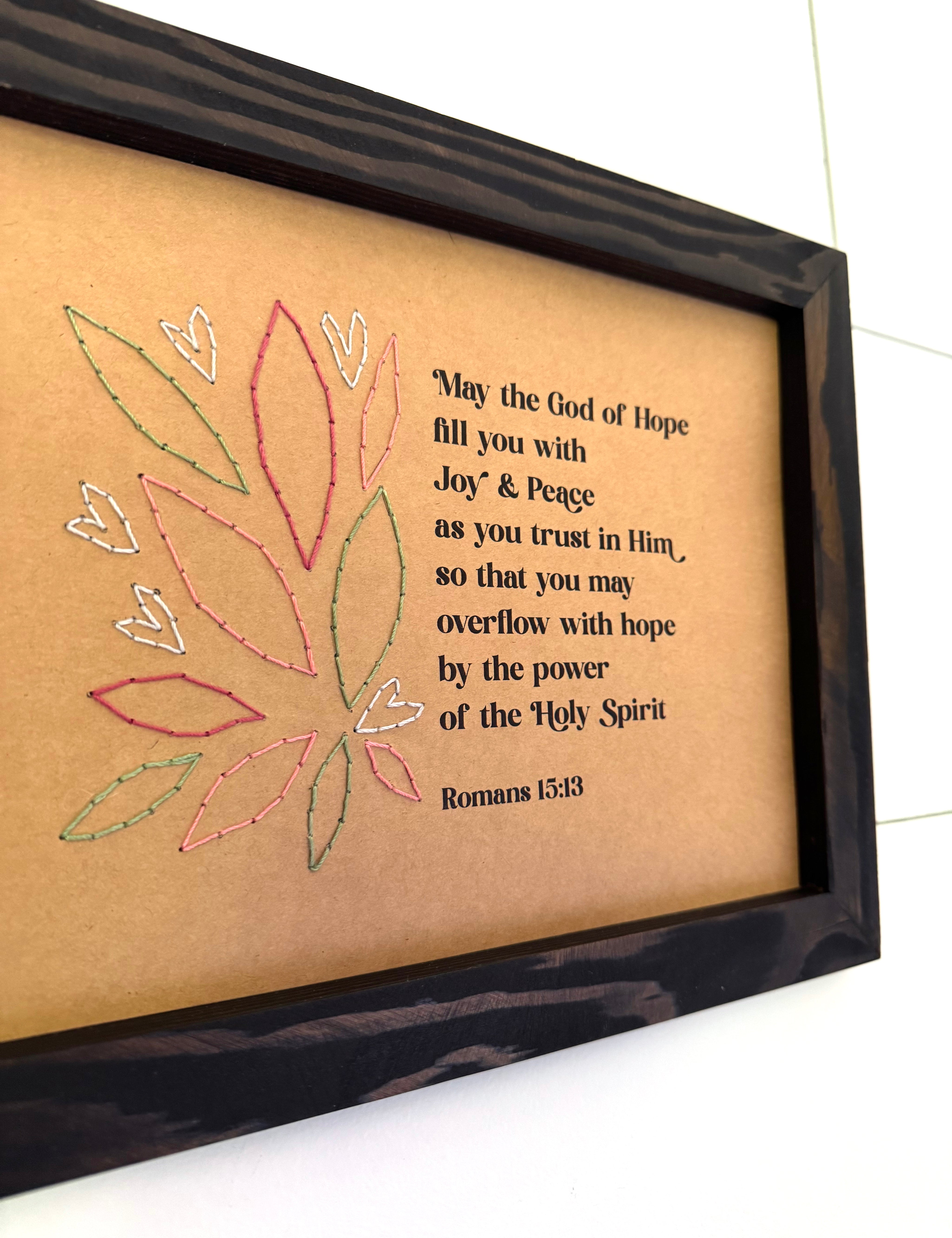 Romans 15:13 Stitched Wall Art - FMSCMarketplace.org