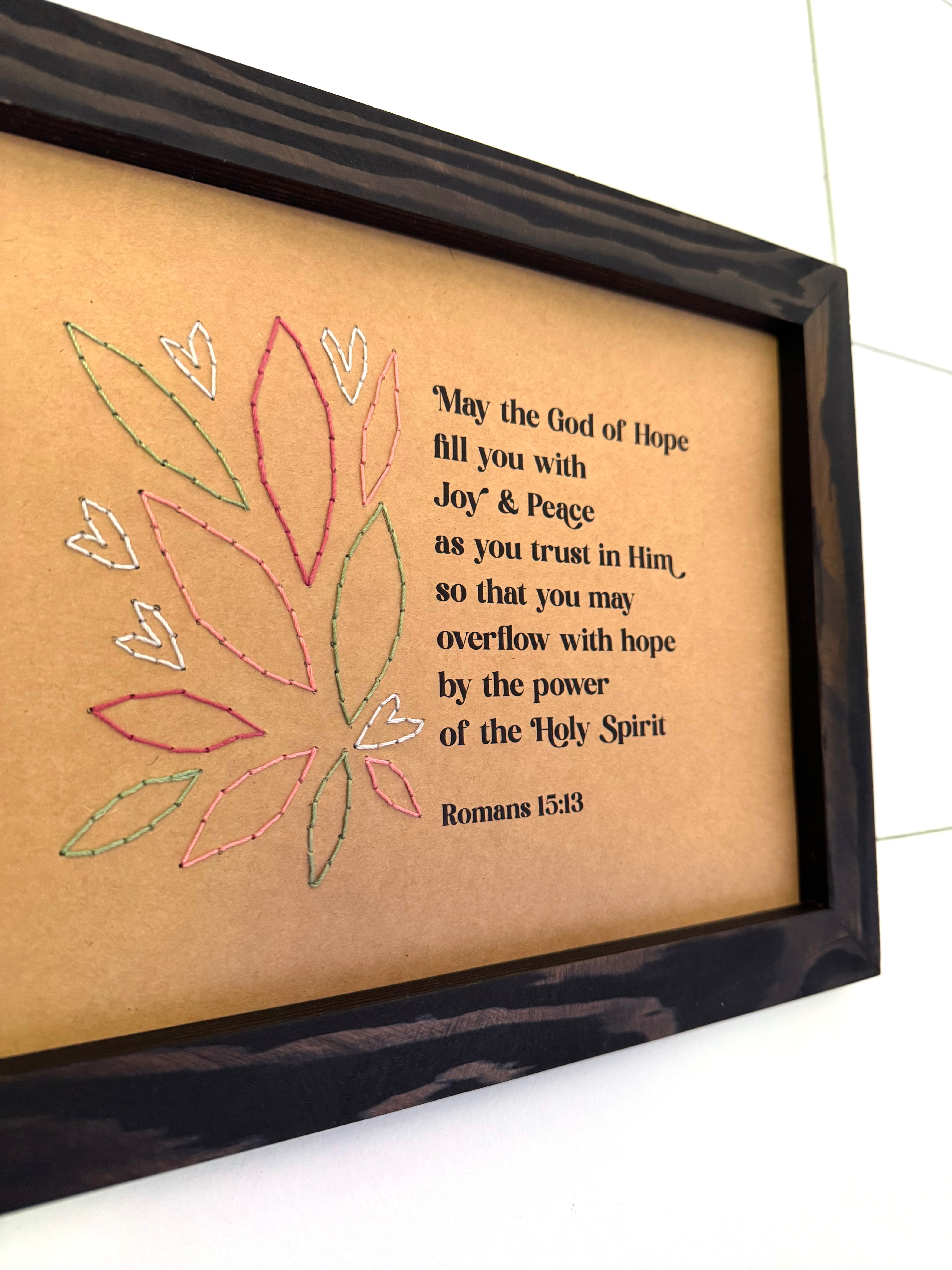 Romans 15:13 Stitched Wall Art - FMSCMarketplace.org