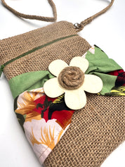 Wood Petal Crossbody Bag