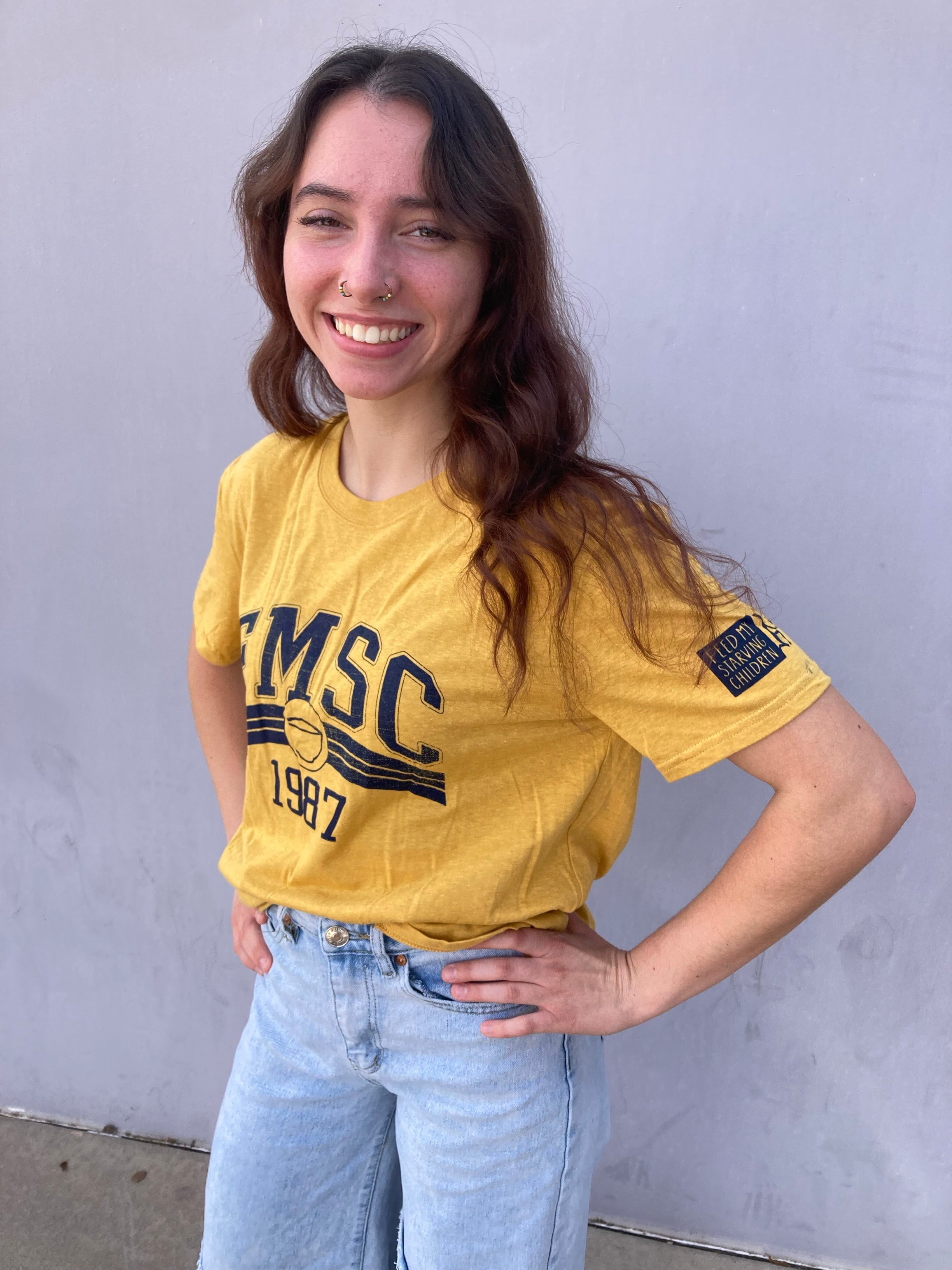 FMSC 1987 Mustard Collegiate T-Shirt - Youth Sizes and Adult Small