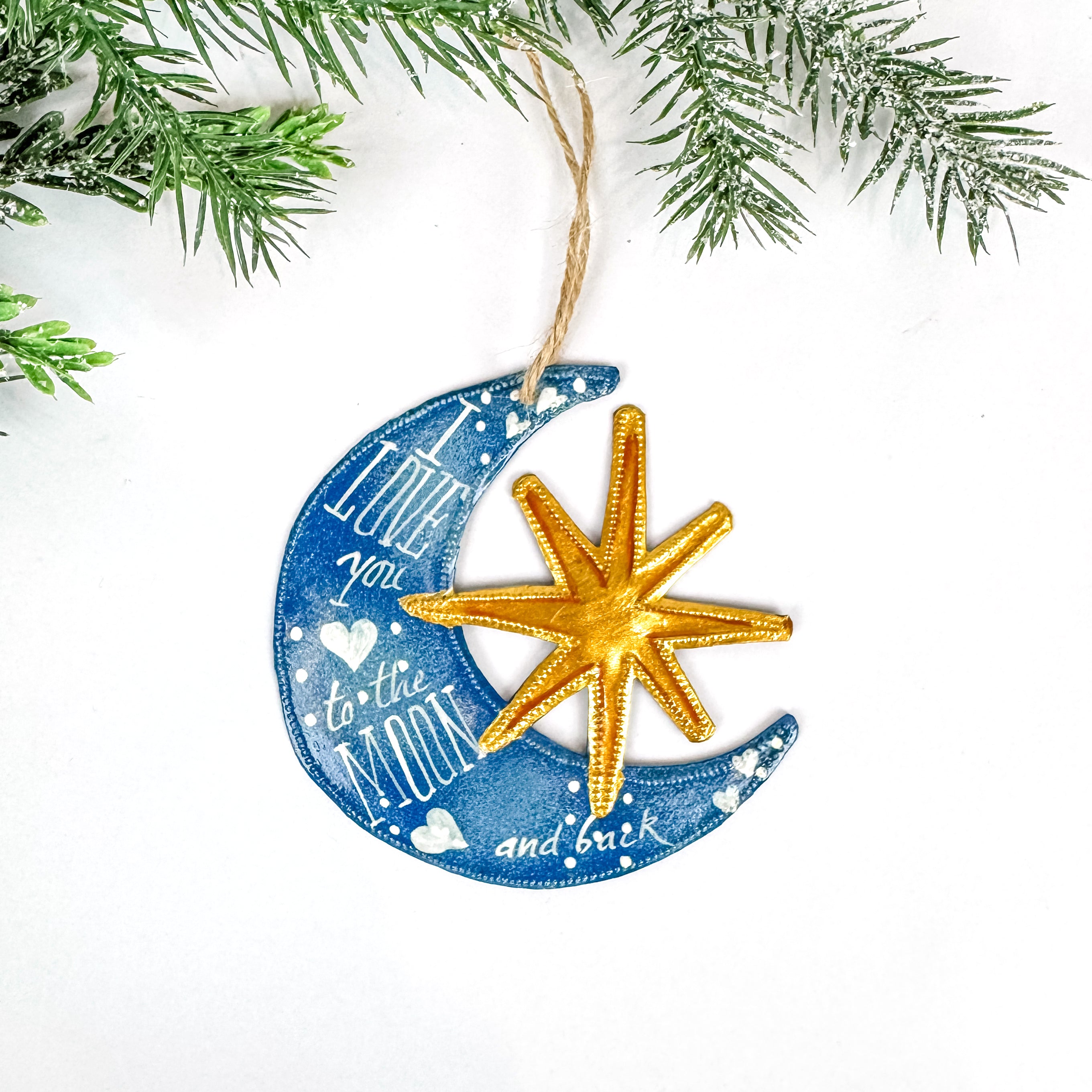 Love you to the Moon Oil Drum Ornament - FMSCMarketplace.org