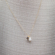 Mother of Pearl Cross Necklace