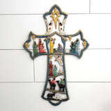 Nativity Oil Drum Cross