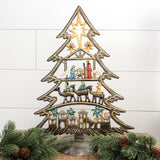Oil Drum Nativity Tree