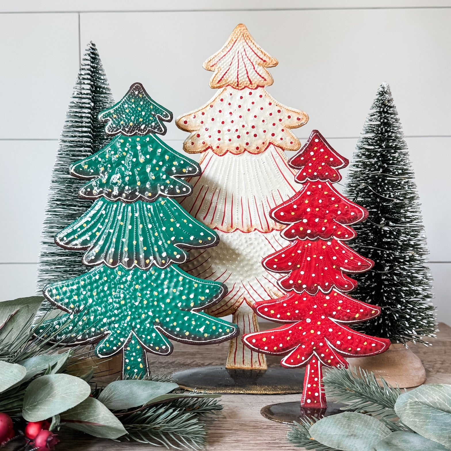 White Oil Drum Christmas Tree