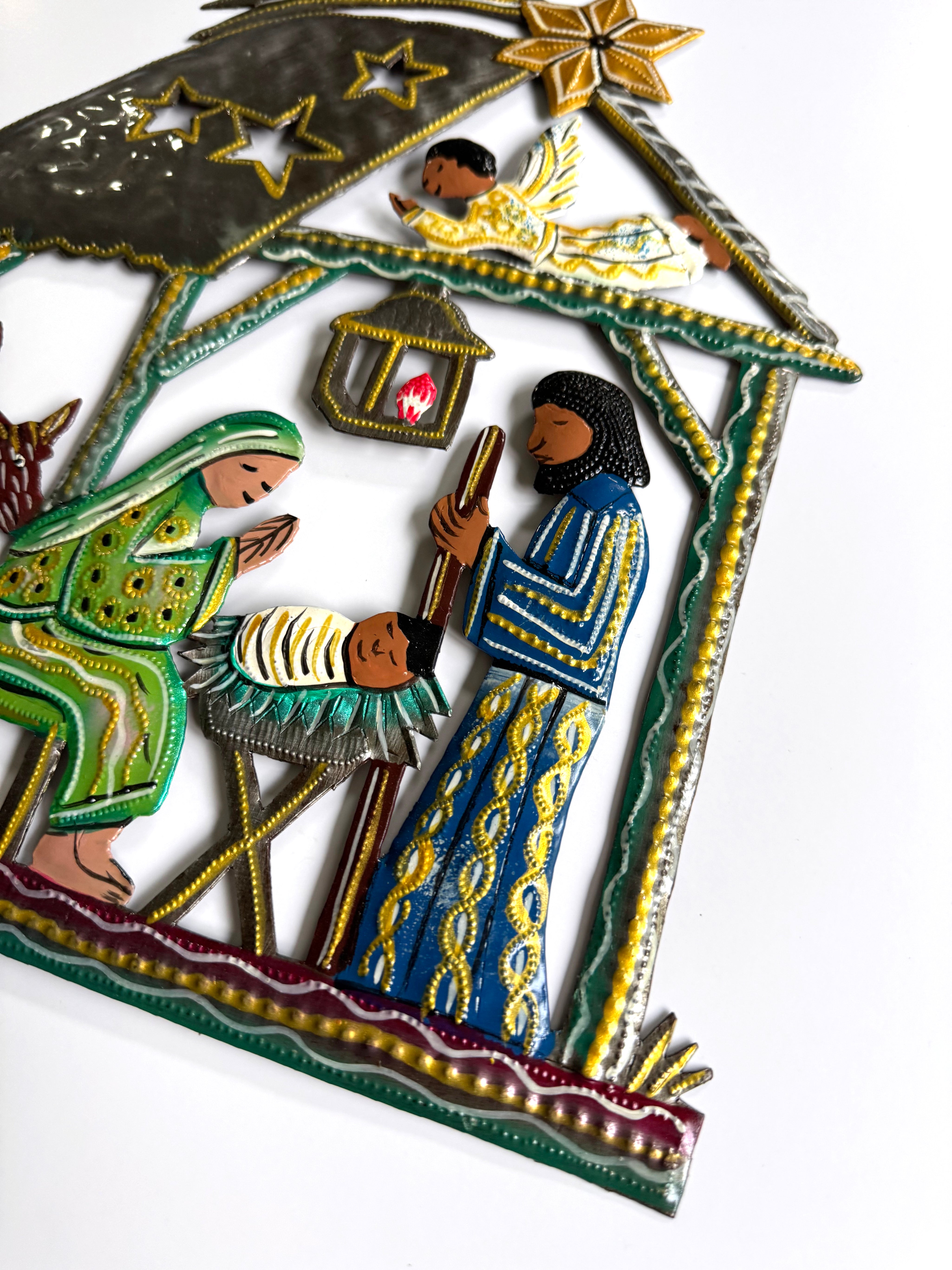 Painted Starlight Wall Nativity