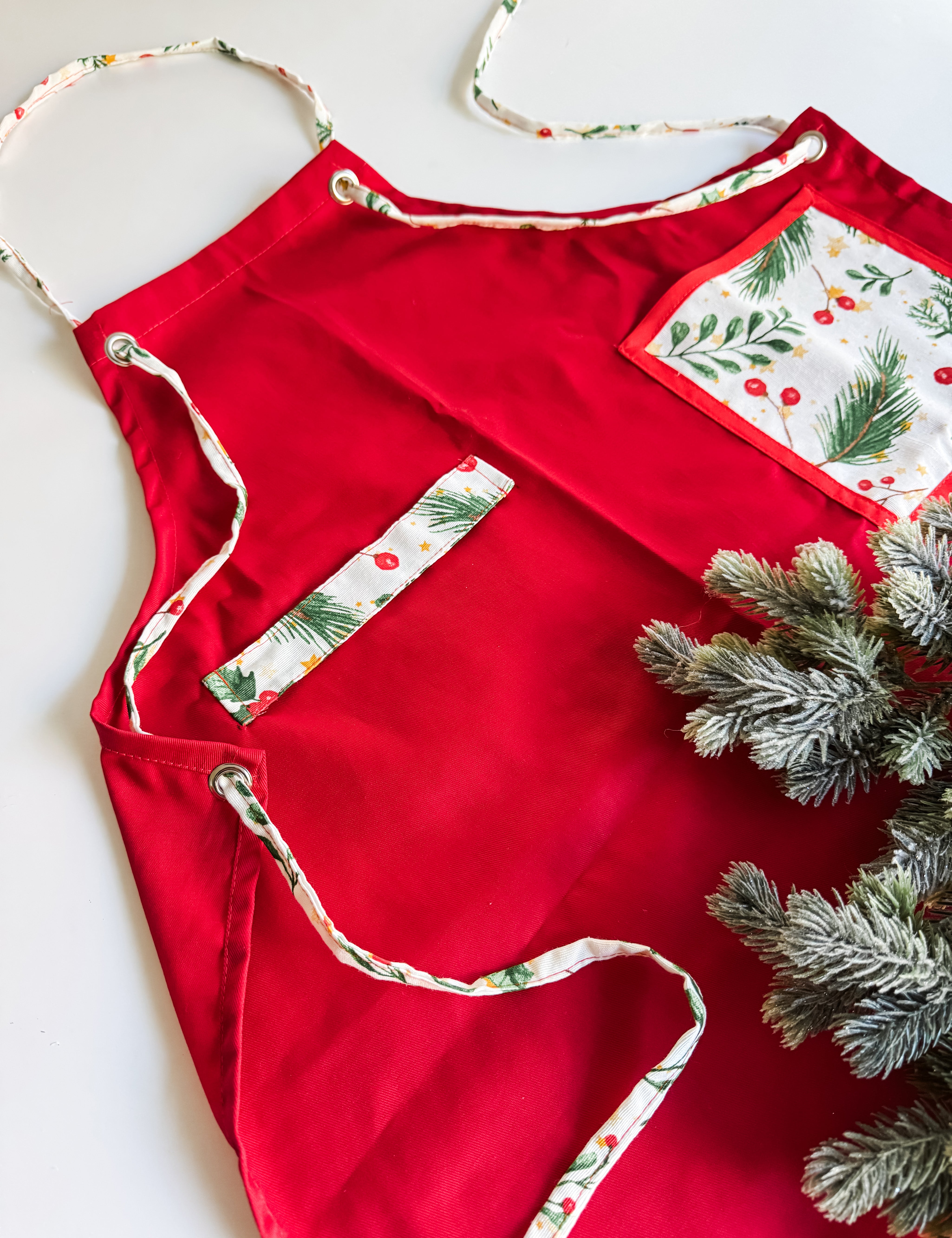 Red Christmas Apron - FMSCMarketplace.org