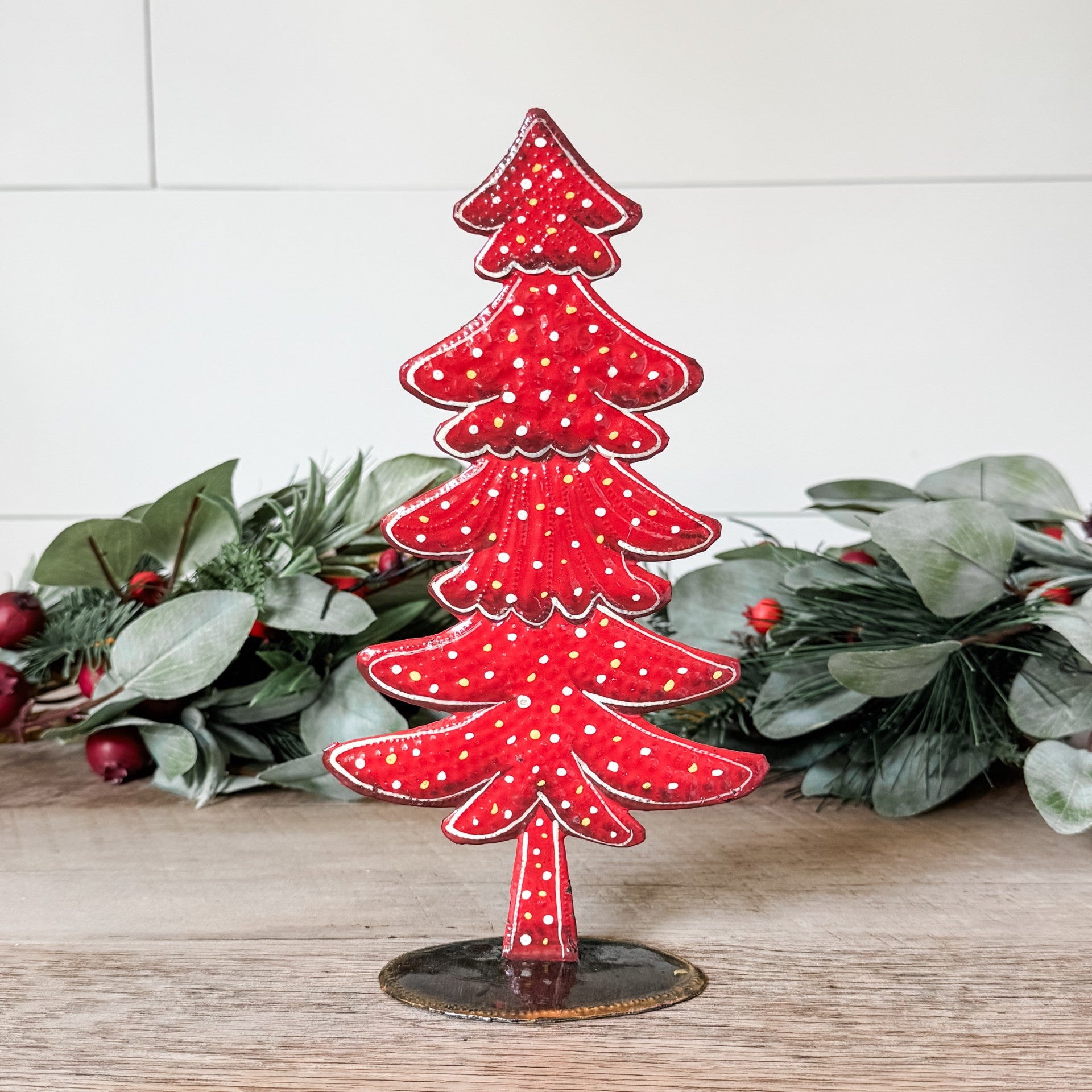 Red Oil Drum Christmas Tree