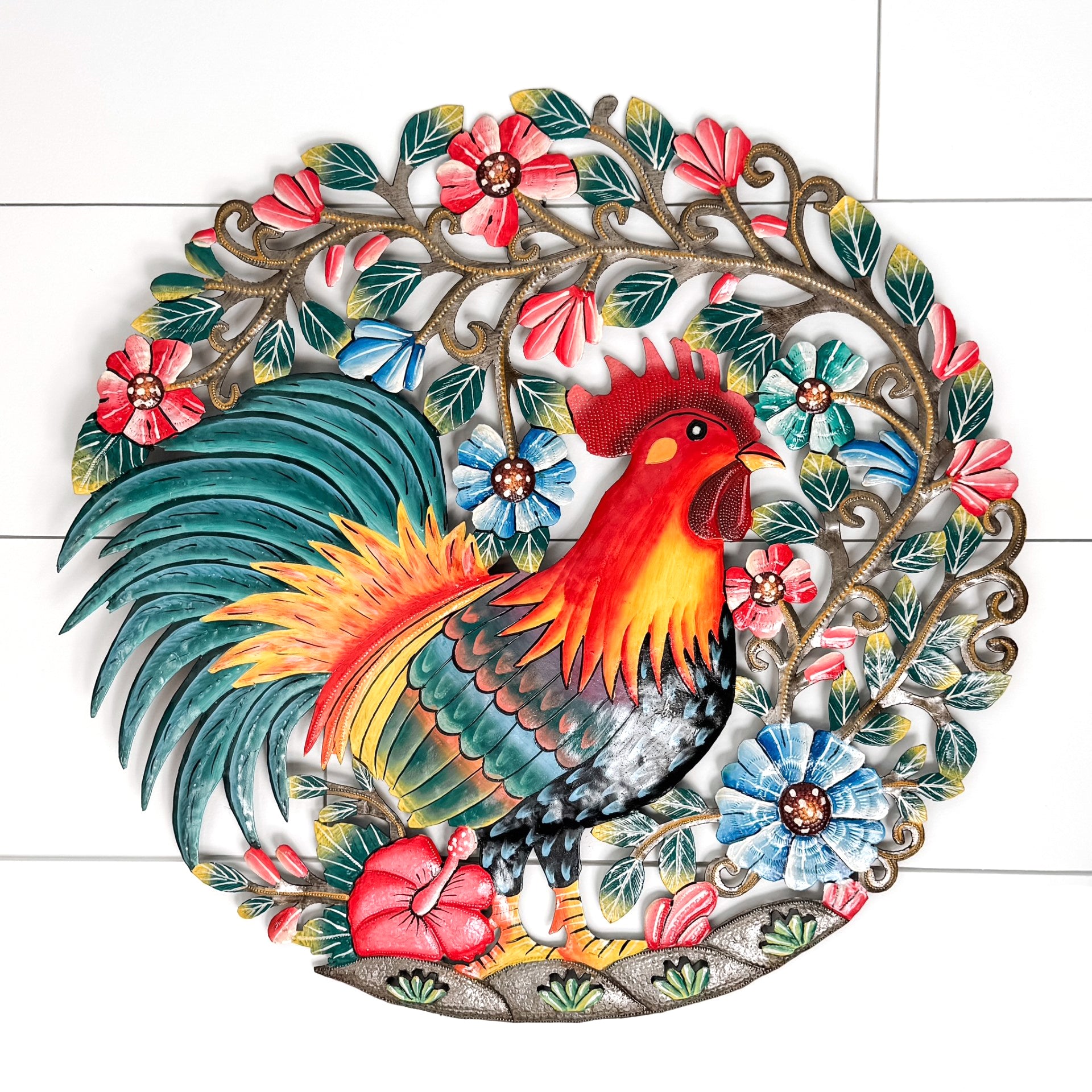 Rooster Oil Drum Art - FMSCMarketplace.org