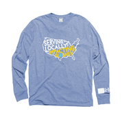 Serving Locally Long Sleeve T-shirt- USA