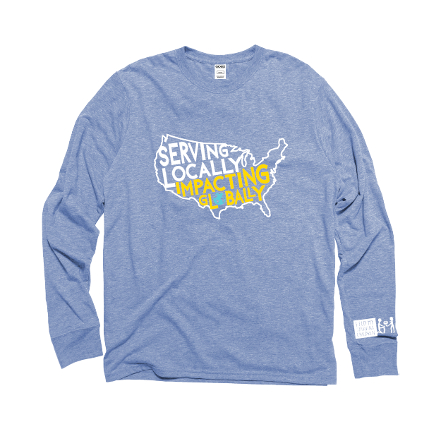 Serving Locally Long Sleeve T-shirt- USA