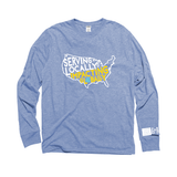 Serving Locally Long Sleeve T-shirt- USA