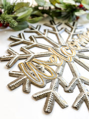 Snowflake Welcome Metal Art