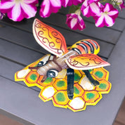 Standing Bee on Honeycomb