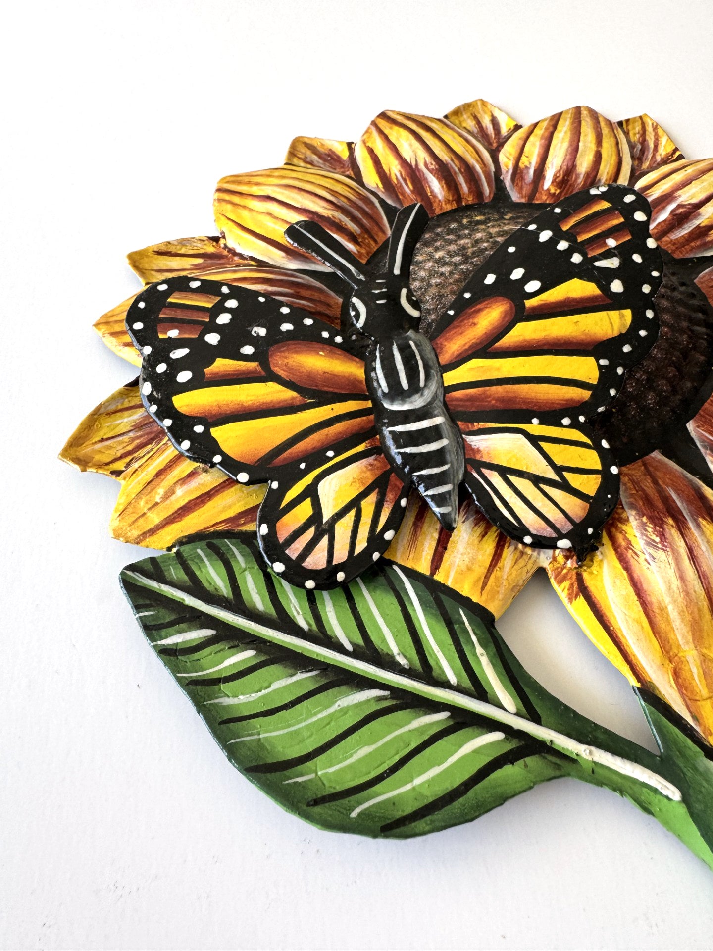 Sunflower with Butterfly Garden Stake
