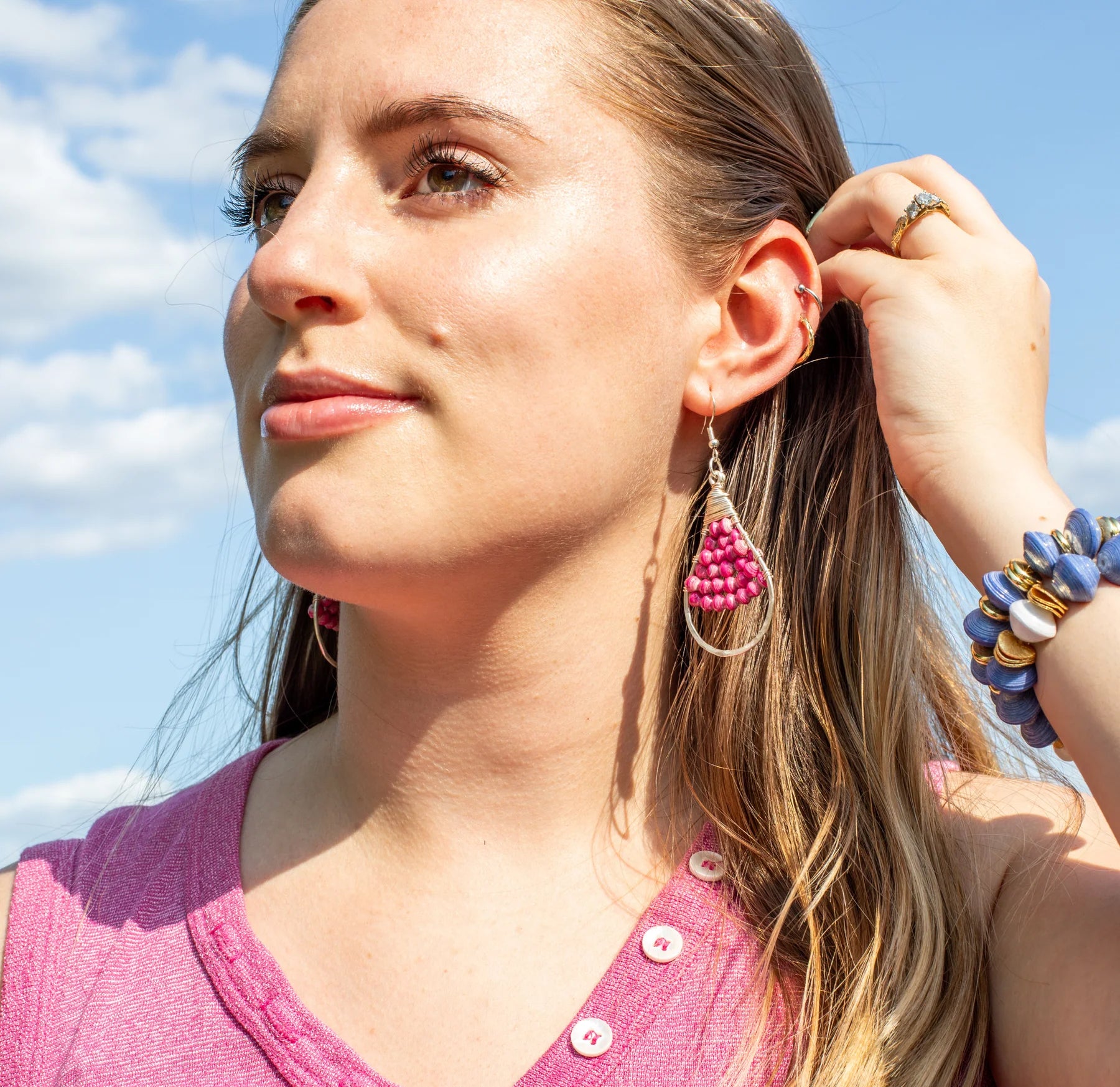 Woven Teardrop Earrings
