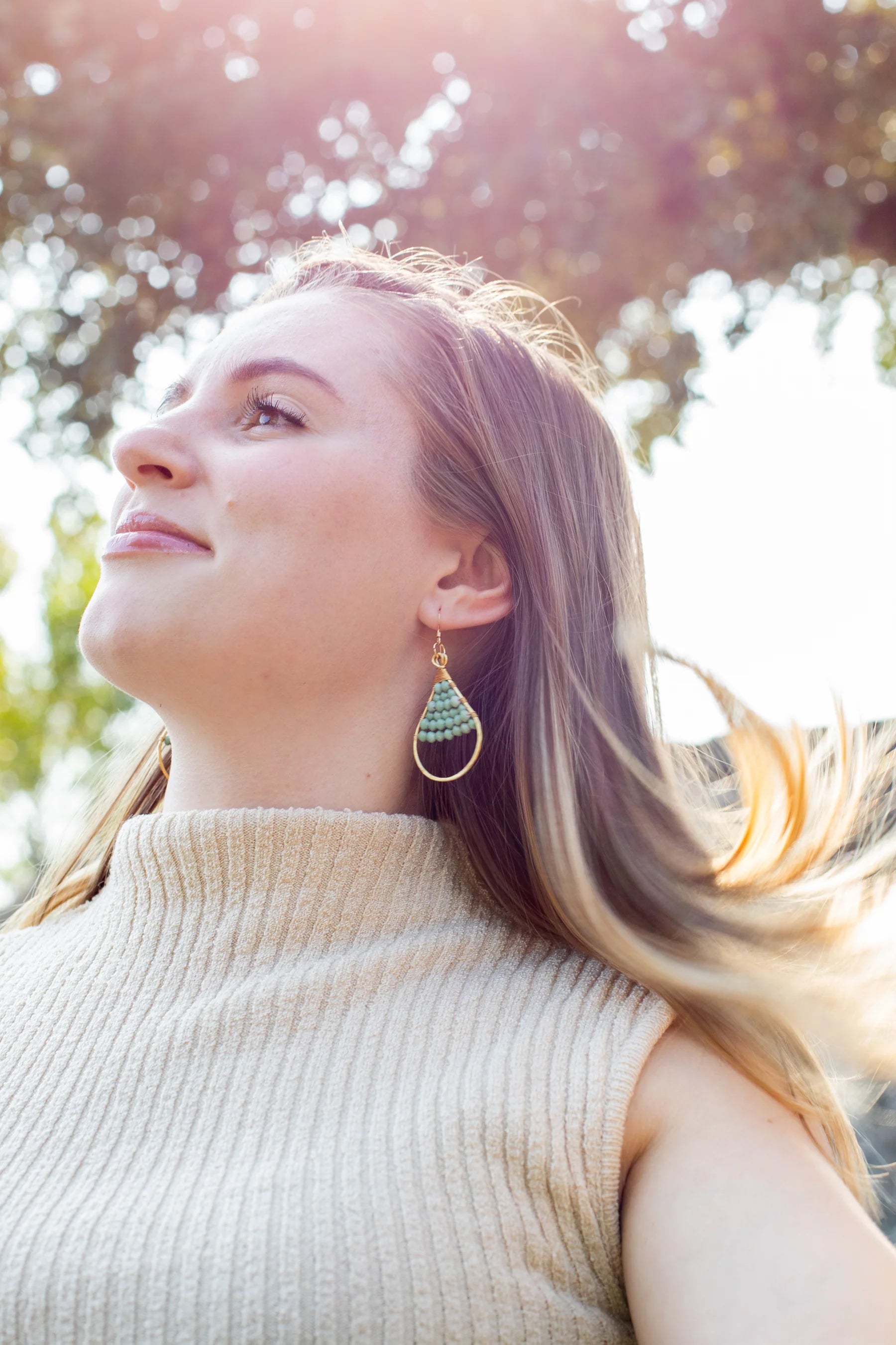 Woven Teardrop Earrings