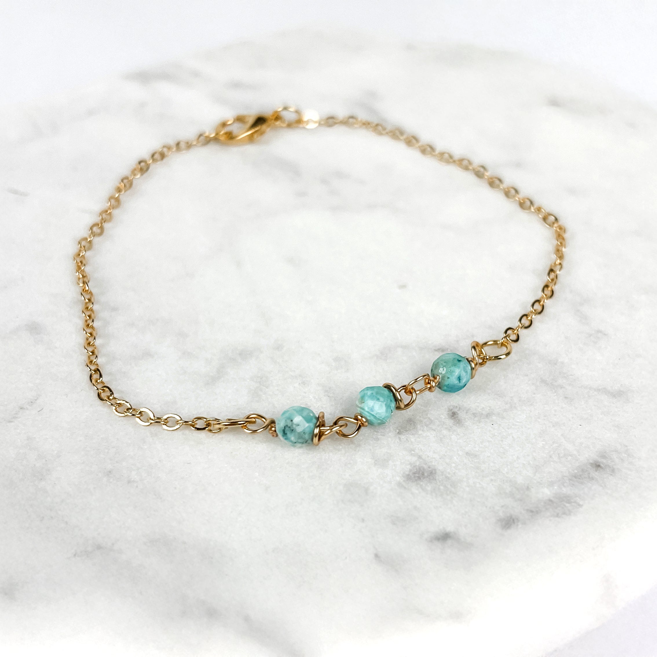 Faceted Larimar Bracelet