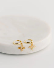 Gold Cross Earrings