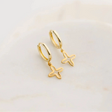 Gold Cross Earrings