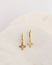 Gold Cross Earrings