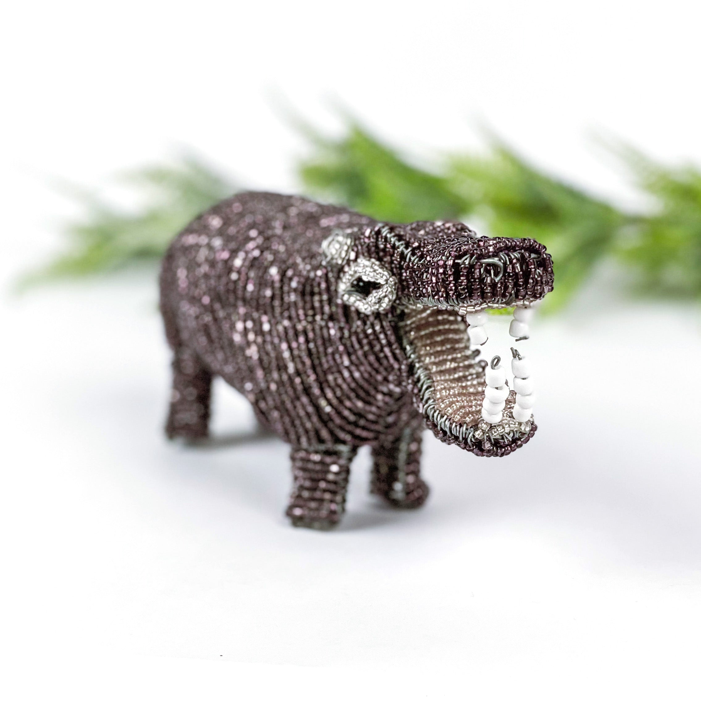 Beaded Hippo - African Collection - FMSCMarketplace.org