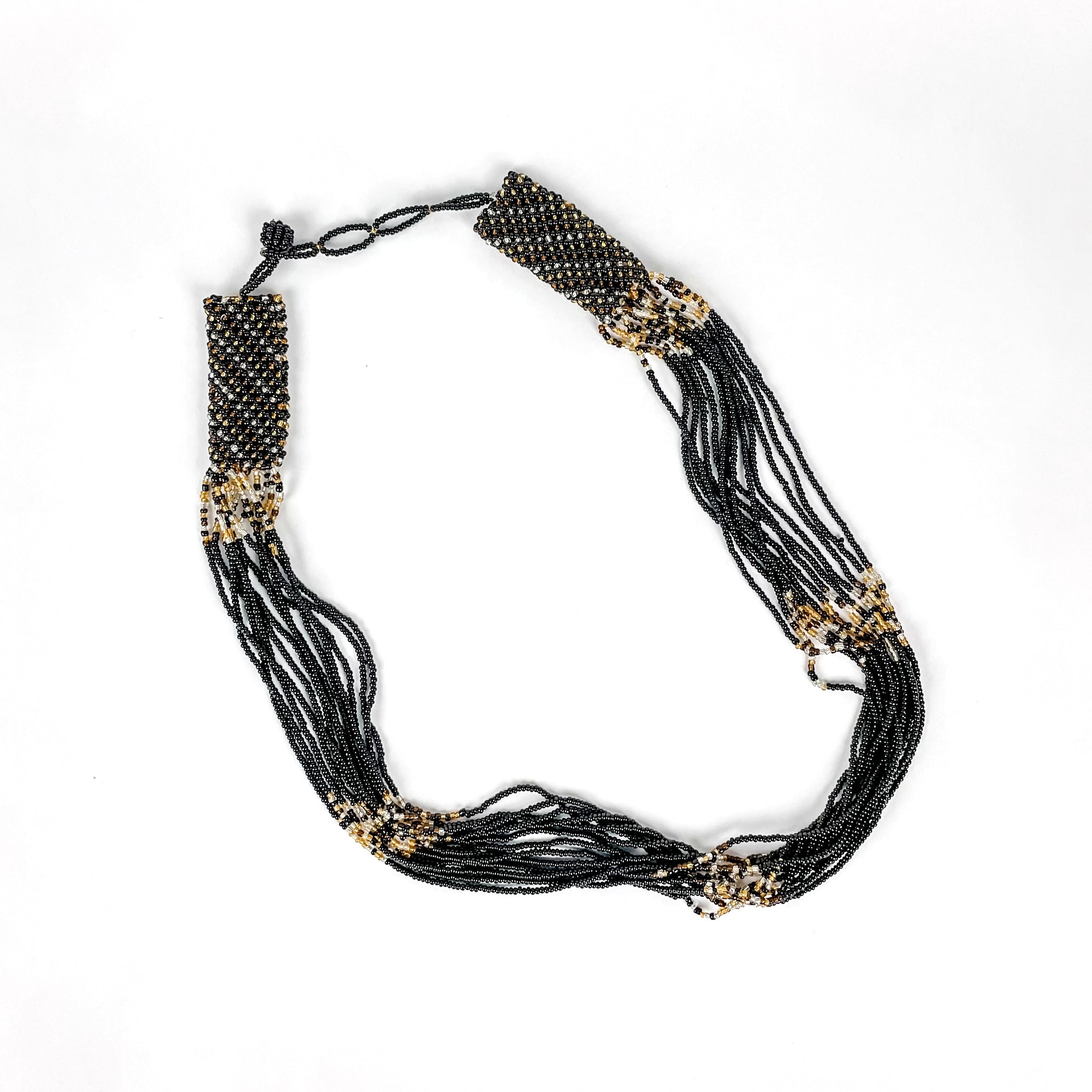Metallic Beaded Necklace     