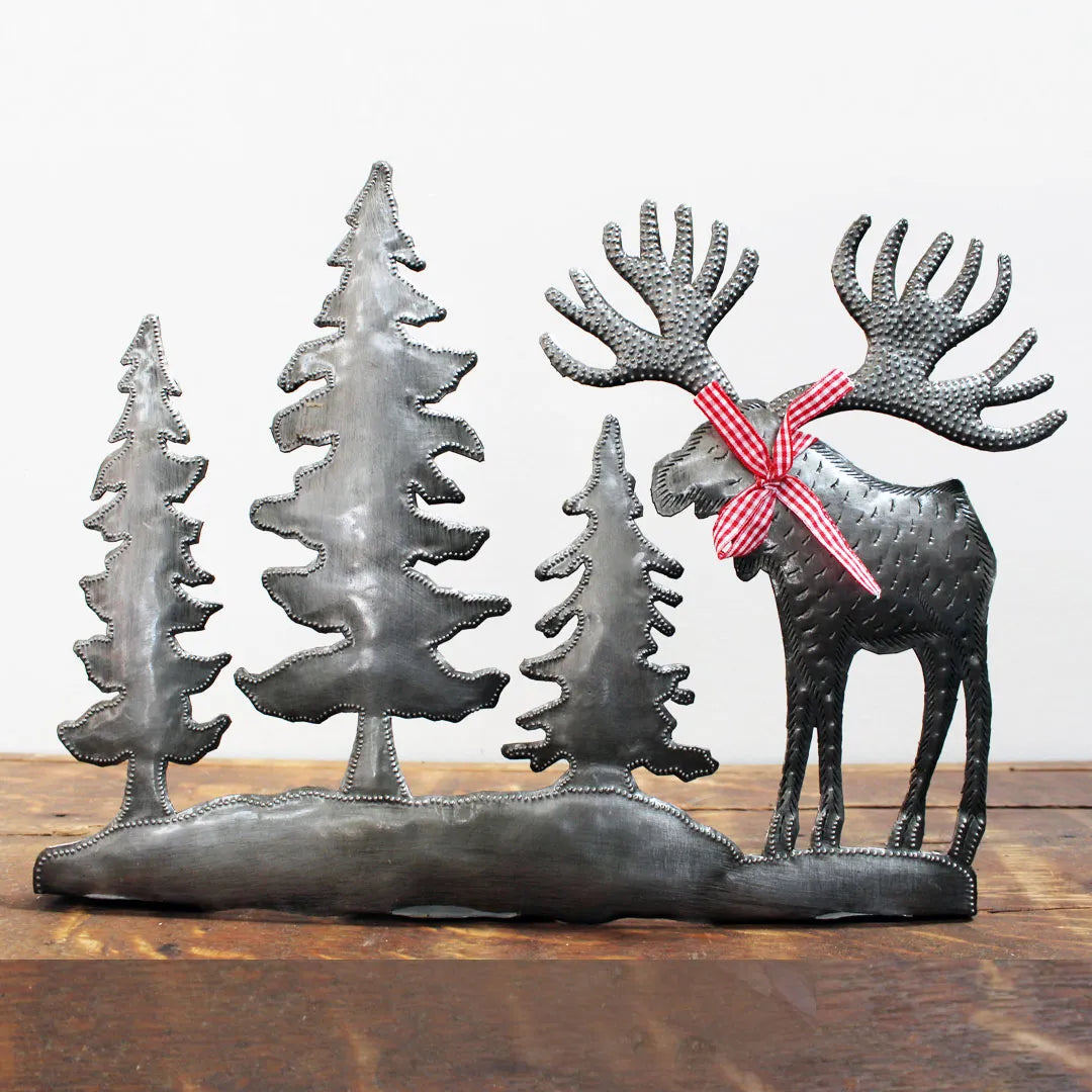 Moonlit Moose Metal Art - FMSCMarketplace.org
